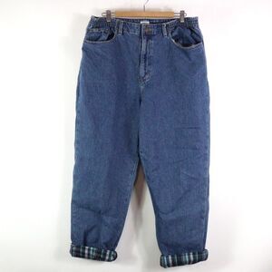 L.L. Bean Original Fit Relaxed Flannel Lined Jeans size 18T